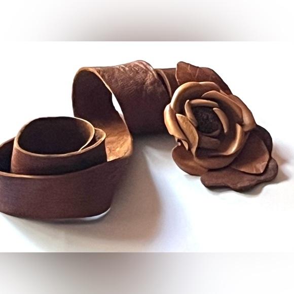 Handcrafted Artisan Leather Boho Women's Belt - Picture 5 of 13